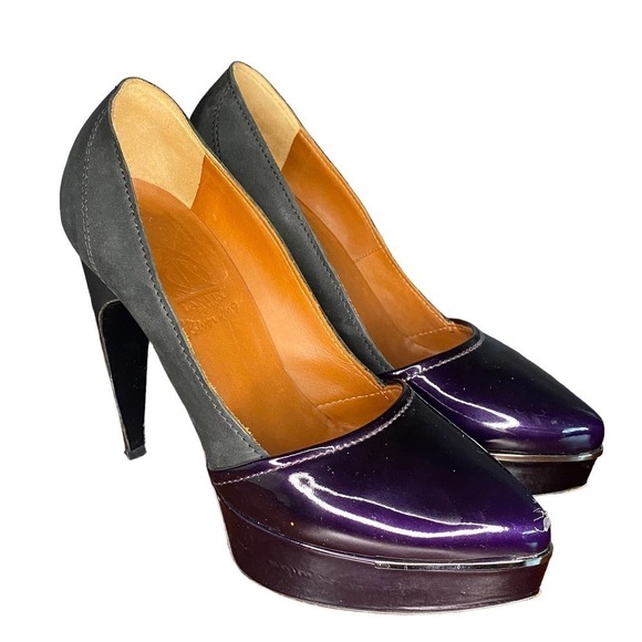 Lanvin River 2009 Platform Pumps with Mirrored Heels Size 37